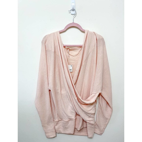 Free People Cozy With You Pullover in Champagne Toast Size Medium - Picture 3 of 5